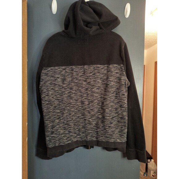 Express Men’s Large Black And Gray Zip Up Hoodie Used - Picture 2 of 9